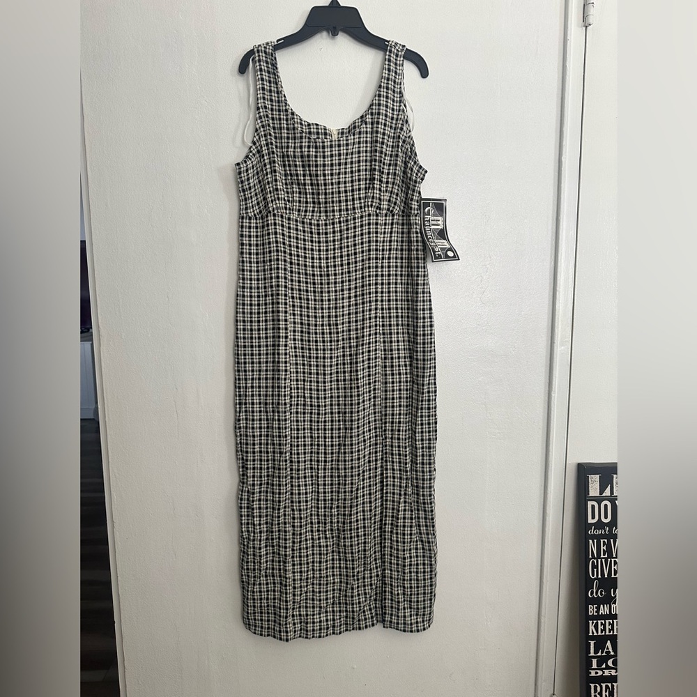 DEADSTOCK Chauncey street vintage plaid midi dress size 13